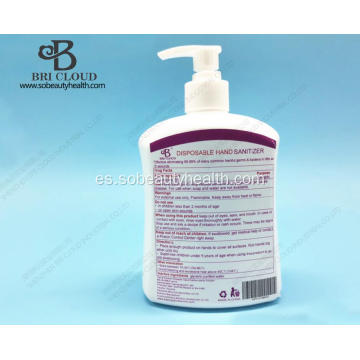 Gel desinfectante para manos desechable con alcohol al 75% 500ML